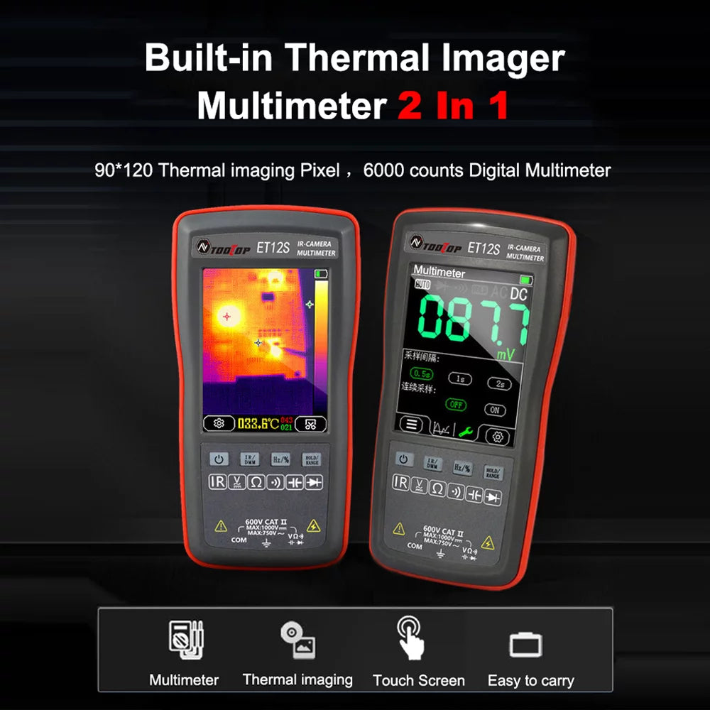 Multimeter with Thermal Imager, 2.8inch Color Display, 6000 Counts W5907