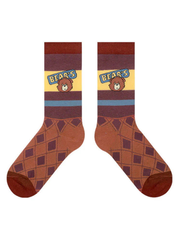 Striped Cotton Socks D223