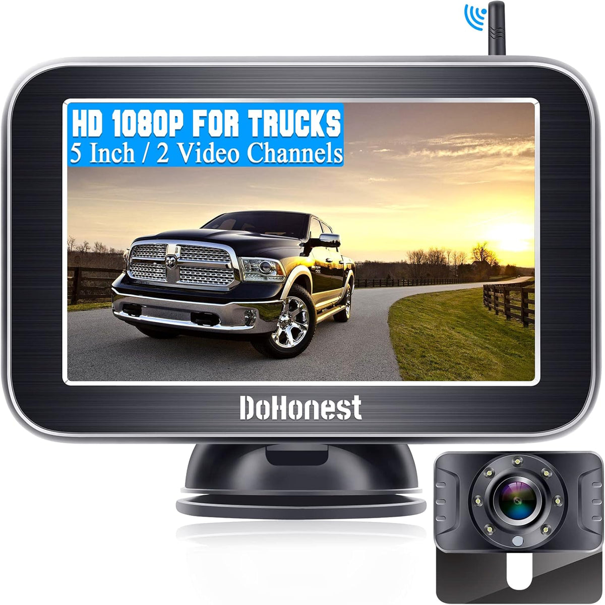 Wireless Backup Camera HD 1080P with 5" Split Screen System Z1958