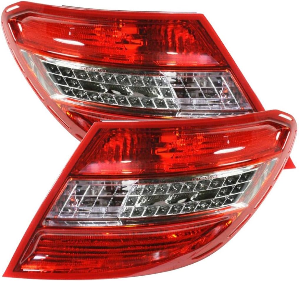 2008-2011 Mercedes-Benz C350 Tail Light Assembly Driver Side w/Bulbs P41756