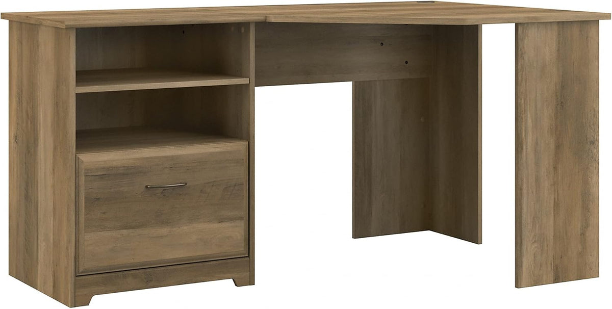 Linen White Oak Corner Desk O7753