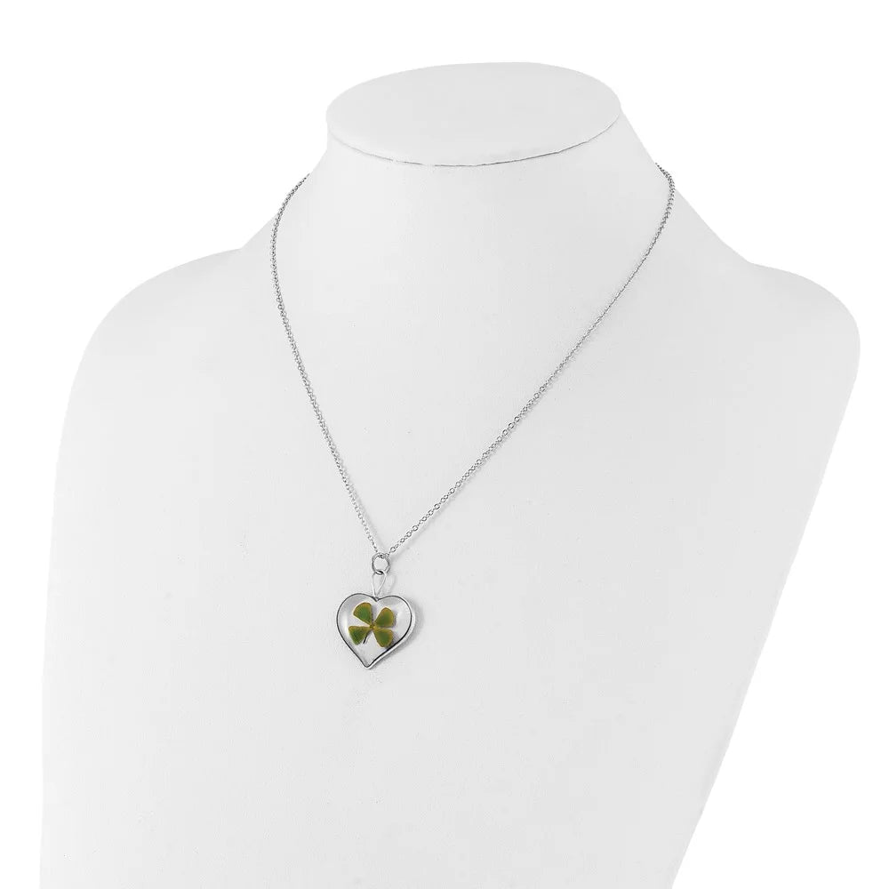 Silver Four Leaf Clover Necklace N476947