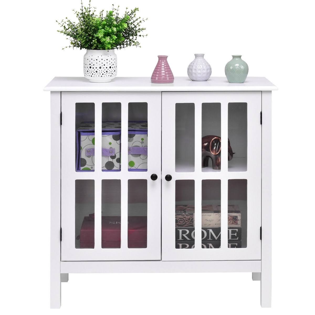 Glass Door Sideboard Storage Cabinet H2534