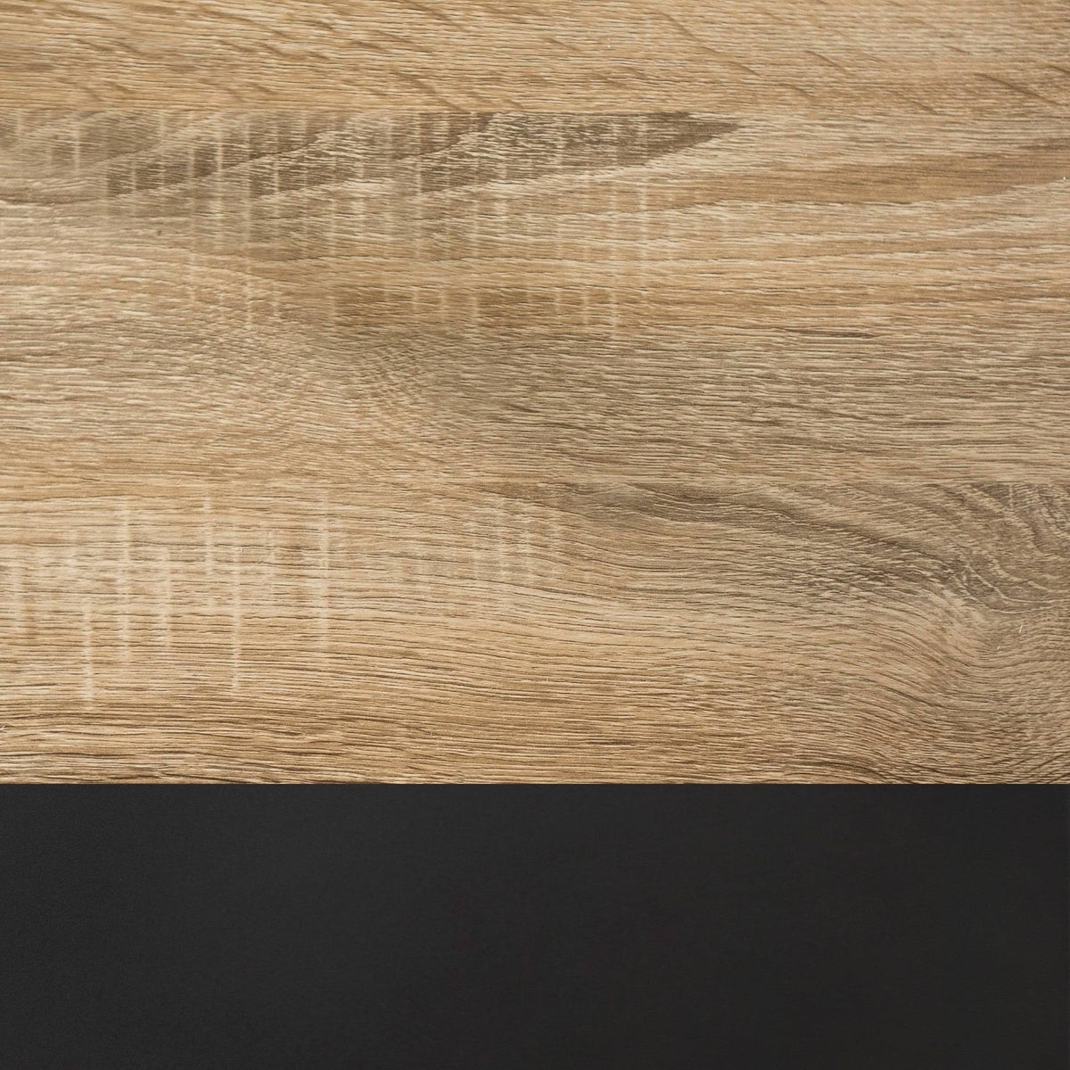 3-Piece Dark Walnut Black Metal Entertainment Wall M496
