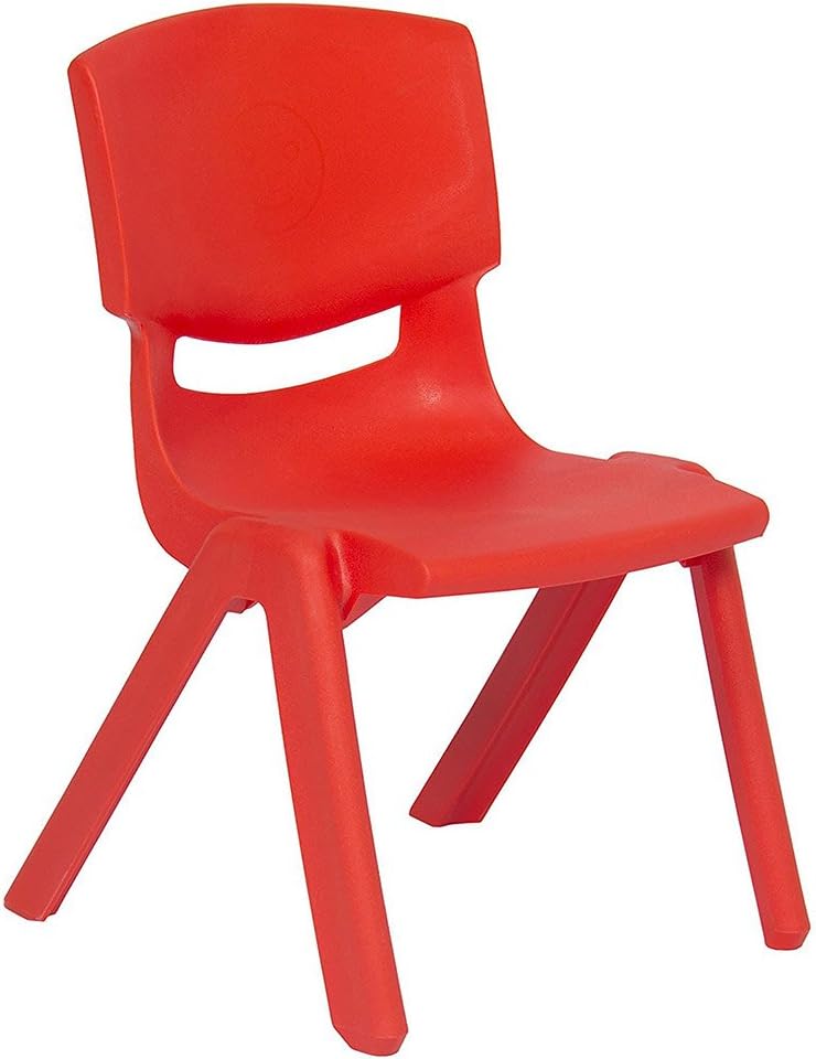 Stackable Plastic Kids Learning Chairs, Yellow, 2 Pack X5301