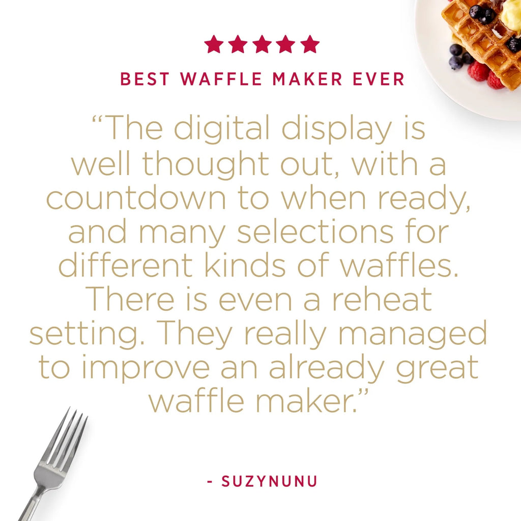 4 slice Belgian Waffle Maker with Removable Plates A95353