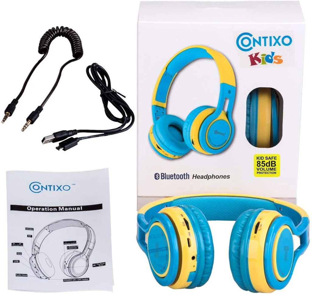 Kid Safe 85dB On Ear Foldable Wireless Bluetooth Headphone S214