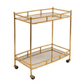 Gold 2 Tier Metal Bar Cart Y1885