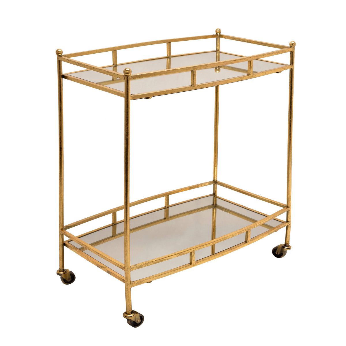 Gold 2 Tier Metal Bar Cart Y1885