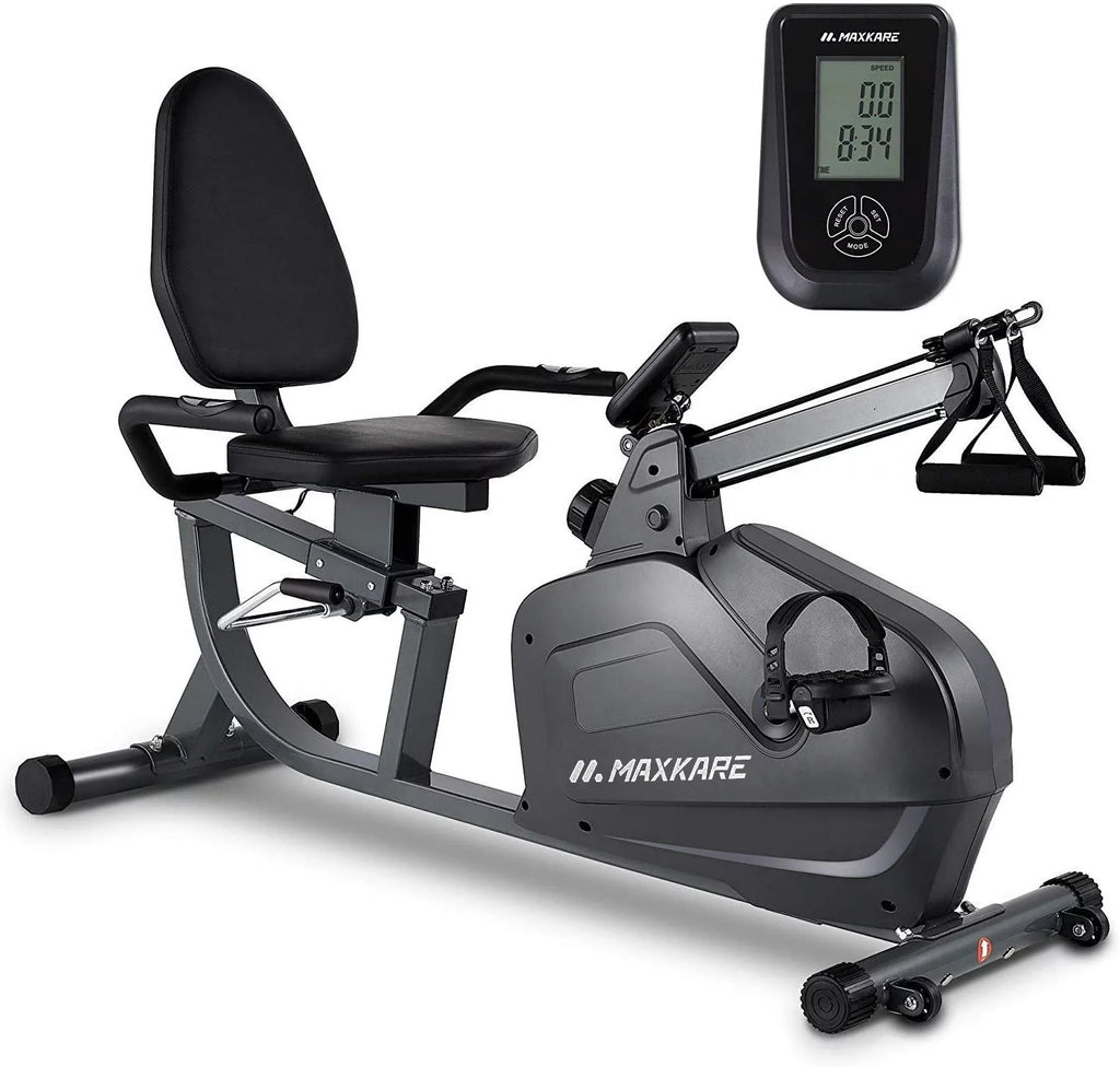 Recumbent Exercise Bike with Arm Resistance Bands T78193