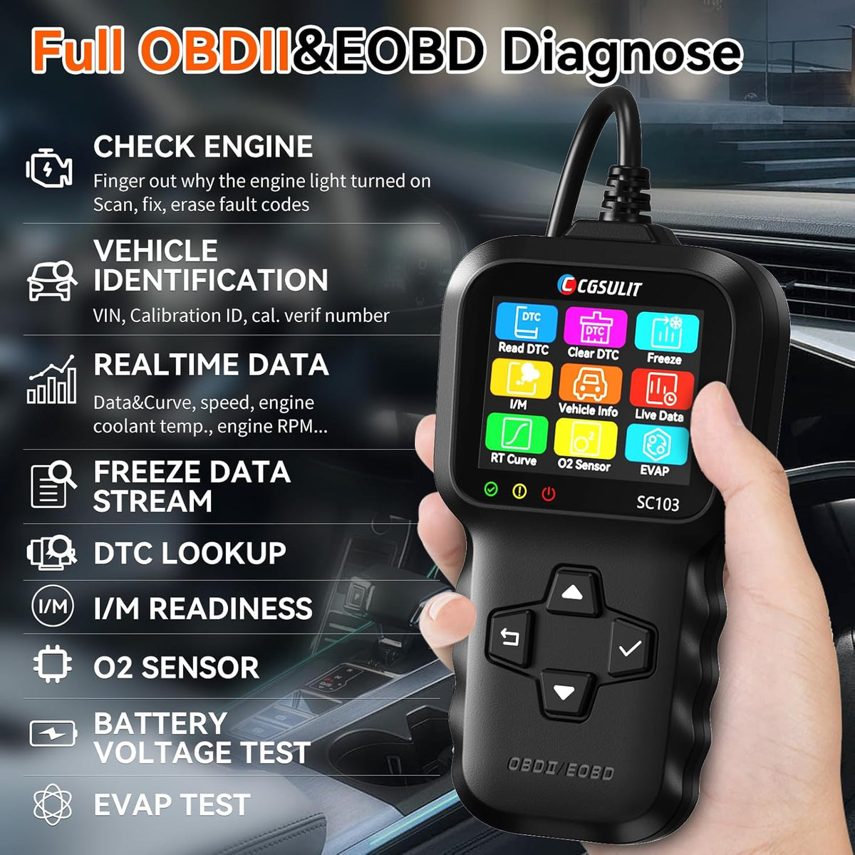 OBD2 Scanner Car Code Reader Scan Tool W153