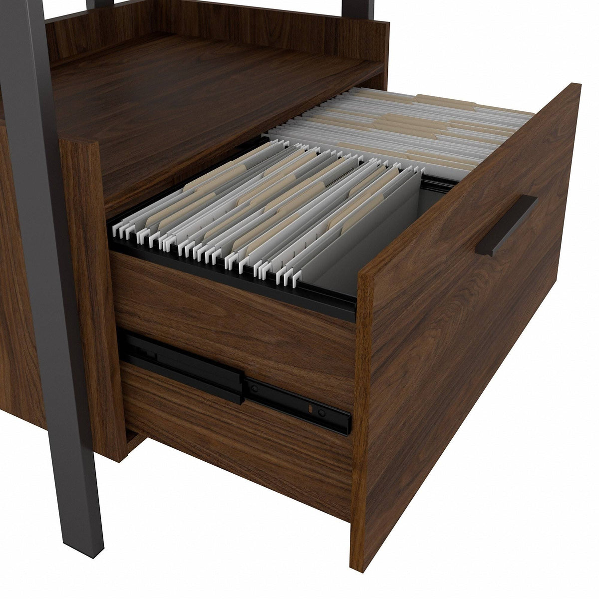 Walnut Computer Desk with Hutch L621862