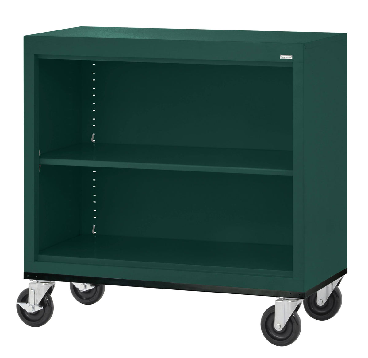 Steel Mobile Bookcase 36W x 18D x 36H Black P74152