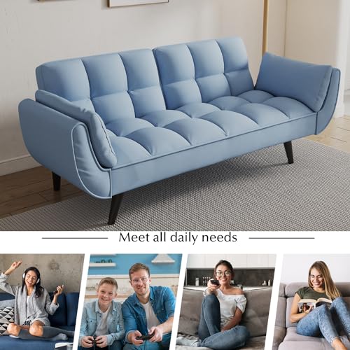 Black Velvet Convertible Sleeper Futon Sofa Bed B36708