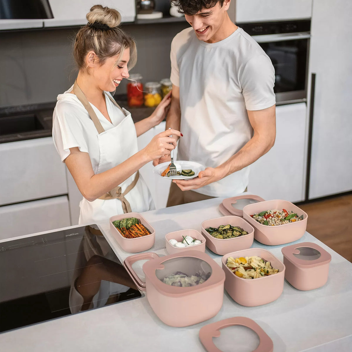 Shallow Airtight Fridge Freezer Microwave Containers I324535