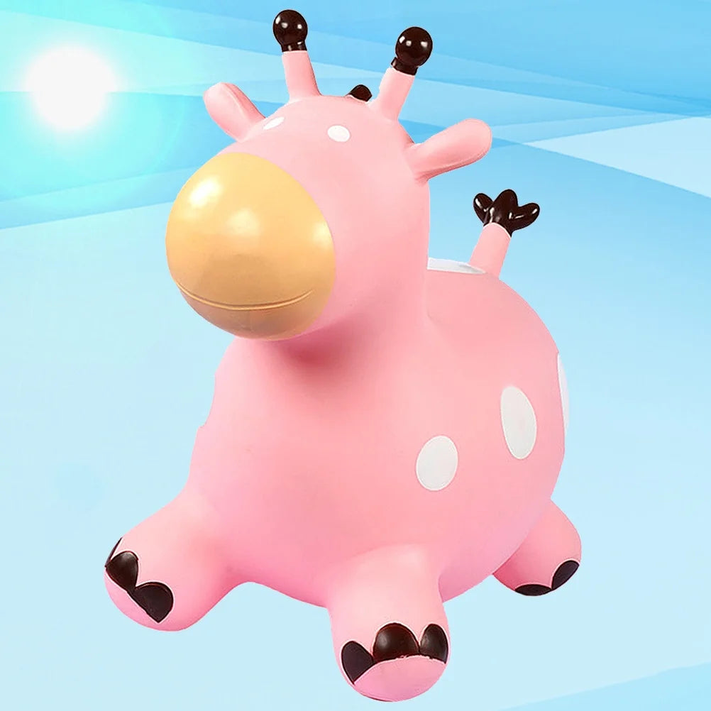 Inflatable Bouncing Horse Outdoor Toy with Air Pump (Pink) I308