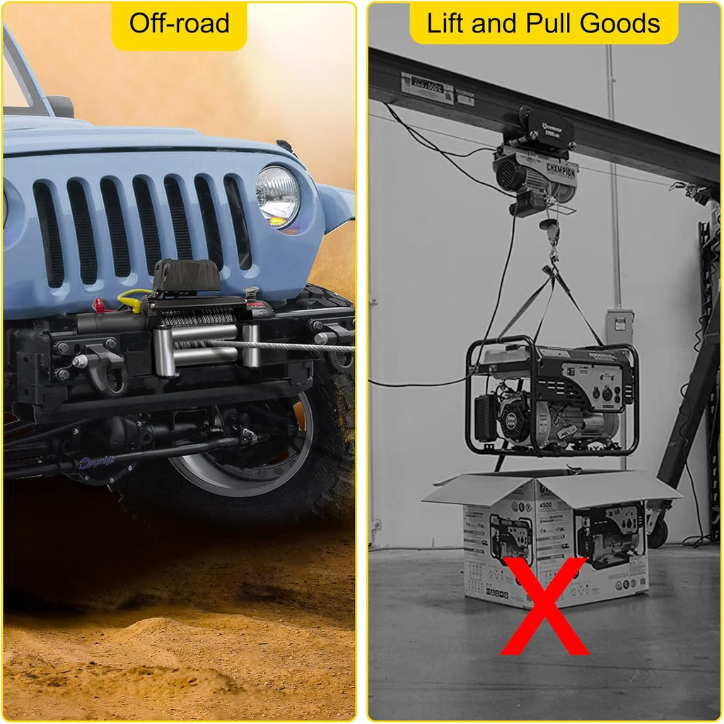 13000lbs Electric Winch with 85ft Cable Steel Y9858