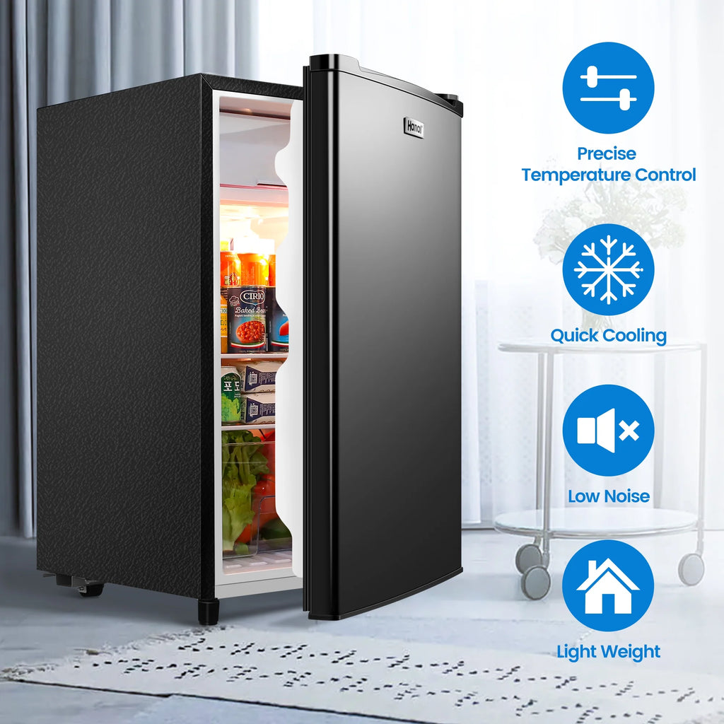 3.2 Cu ft Black One Door Mini Fridge L979