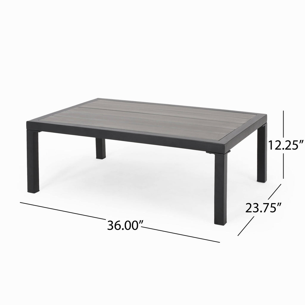 4pc Faux Wood Chat Set - Gray B882096