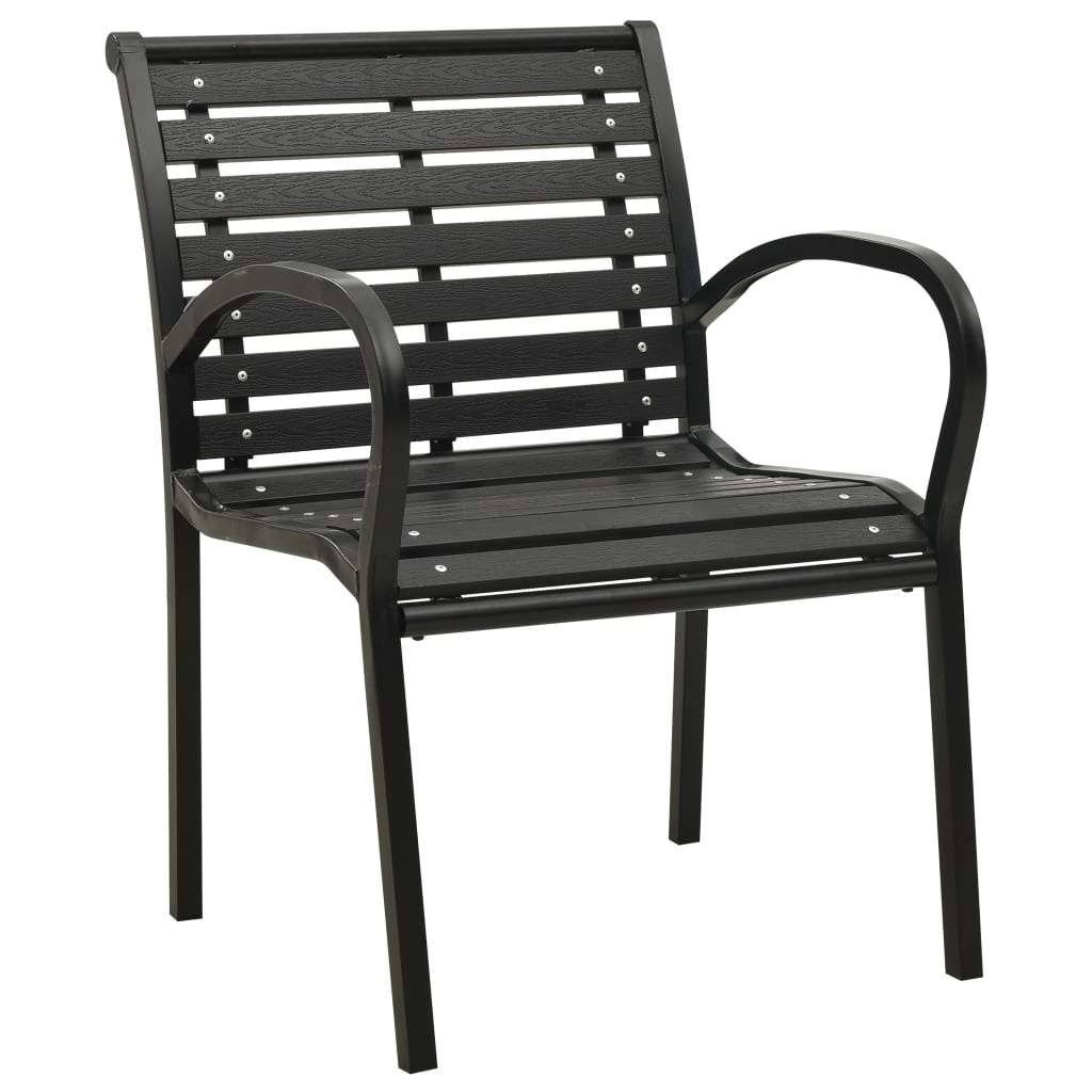 2 Pcs Steel and WPC Garden Chairs C635177