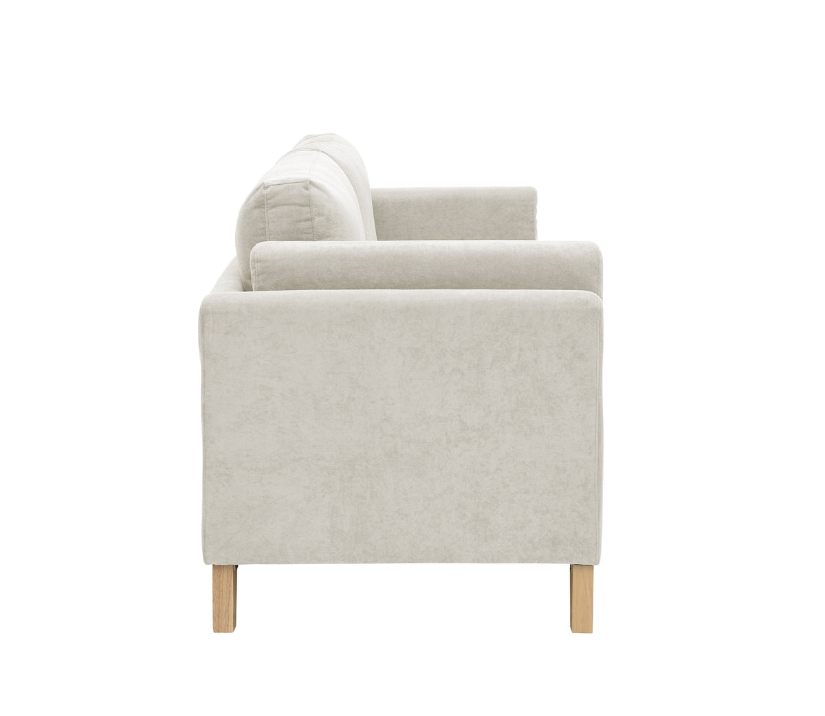 Chenille Fabric 2-Seater Upholstered Sofa Couch with Solid Wood Legs F9421