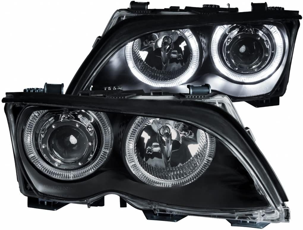 Projector Headlights with Halo Black S1398