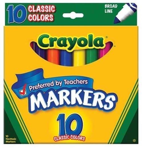 10ct Classic Broad Line Markers Case of 24 Packs C665