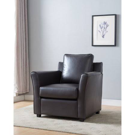 Dark Gray Faux Leather Accent Chair Q722480