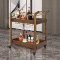 Bar Serving Cart with Goblet Glass Holder B810