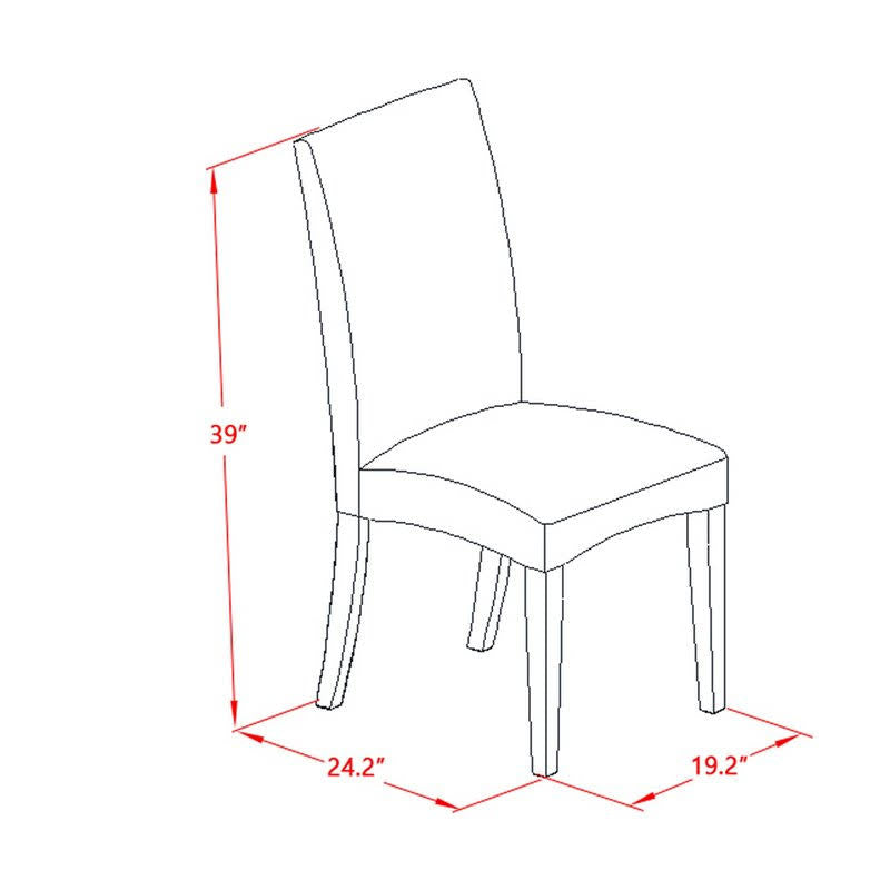 Black Linen Fabric Parson Chair, Set of 2 O65677
