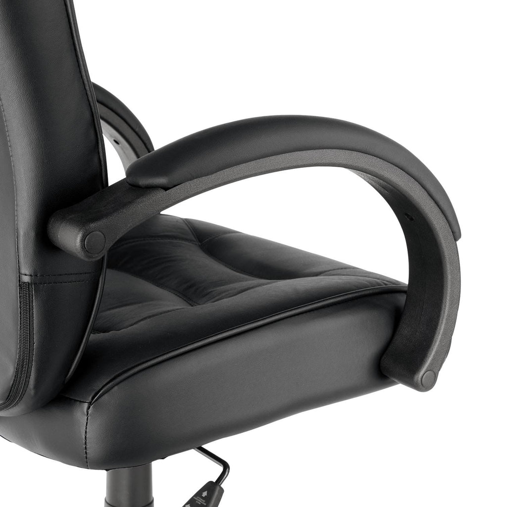 Black Leather Mid-Back Swivel/Tilt Chair A86162