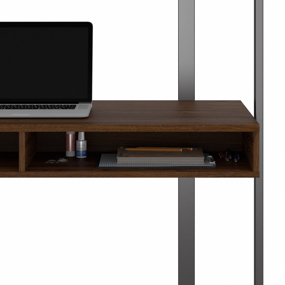 Walnut Computer Desk with Hutch L621862