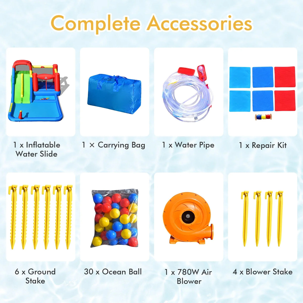 Inflatable Water Slide Kids Bounce Castle with Blower L870