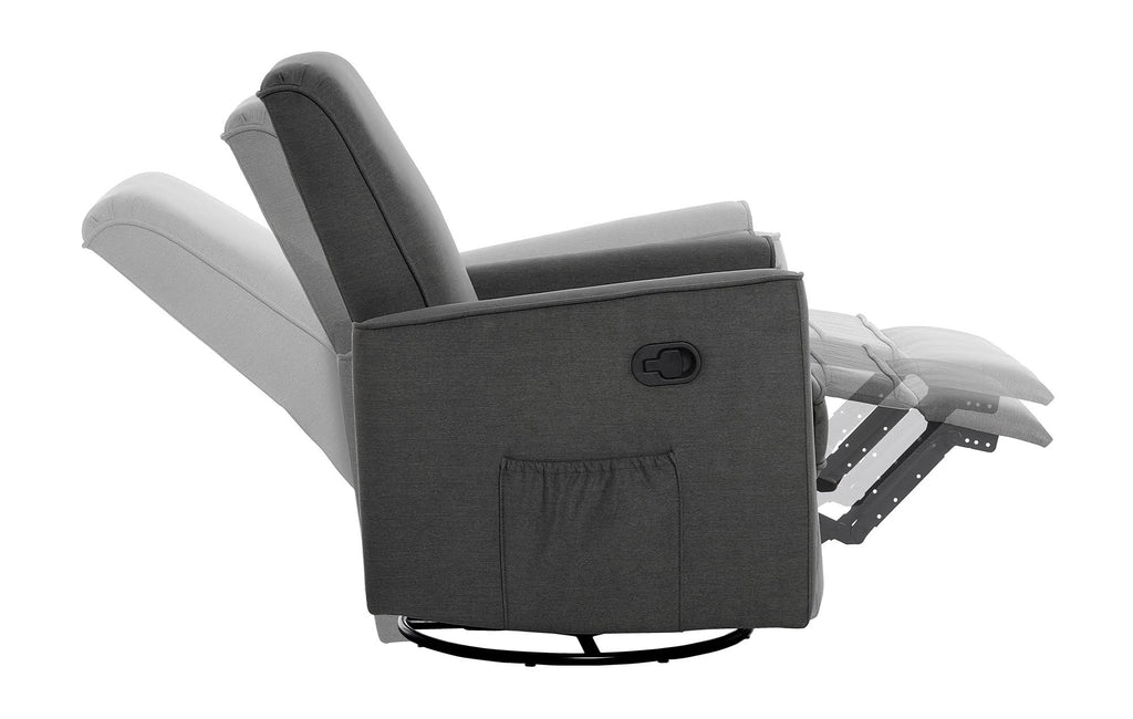 Rustic Grey Glider Recliner and Rocker N17875