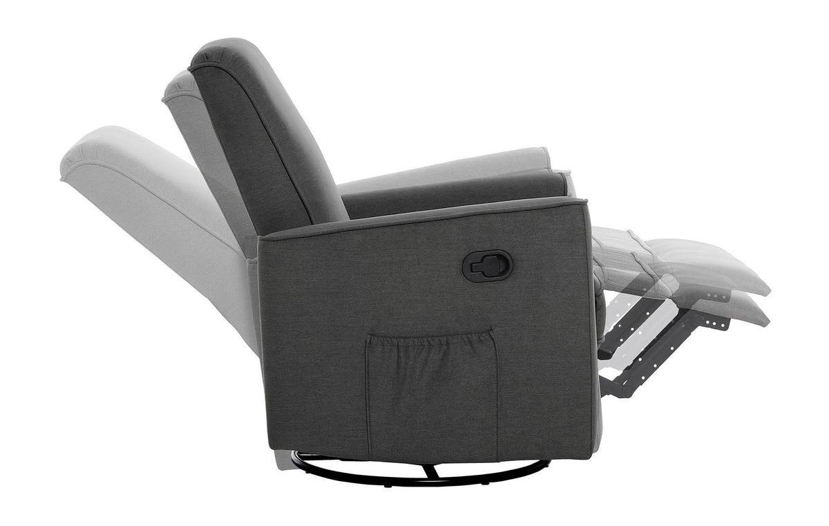 Rustic Grey Glider Recliner and Rocker N17875