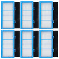 6 Pack HEPA Filters and Carbon Booster Sheets Replacement Parts T4488