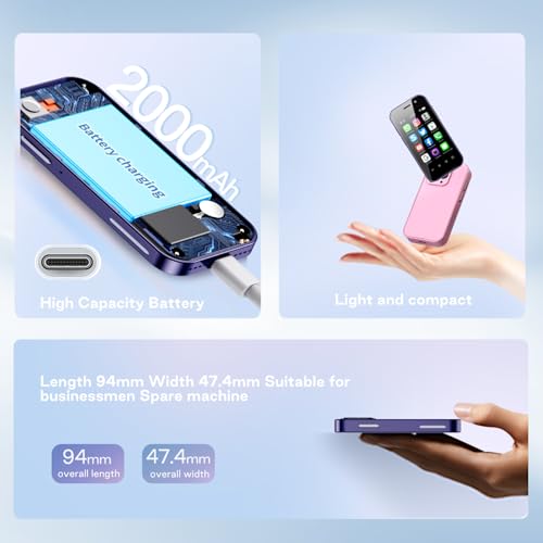 Pink 4G Unlocked Mini Phone with Android System N56913