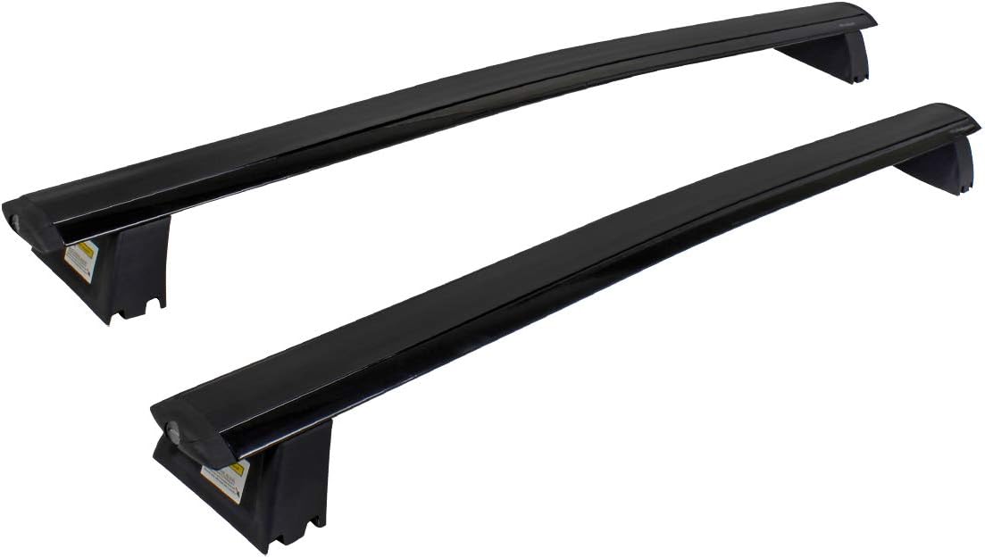 Black Roof Top Cross Bars Rack Cargo Carrier F4557