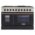 48 Pro-Style Propane Gas Dual Fuel Range in Black with Gold Accents A994878