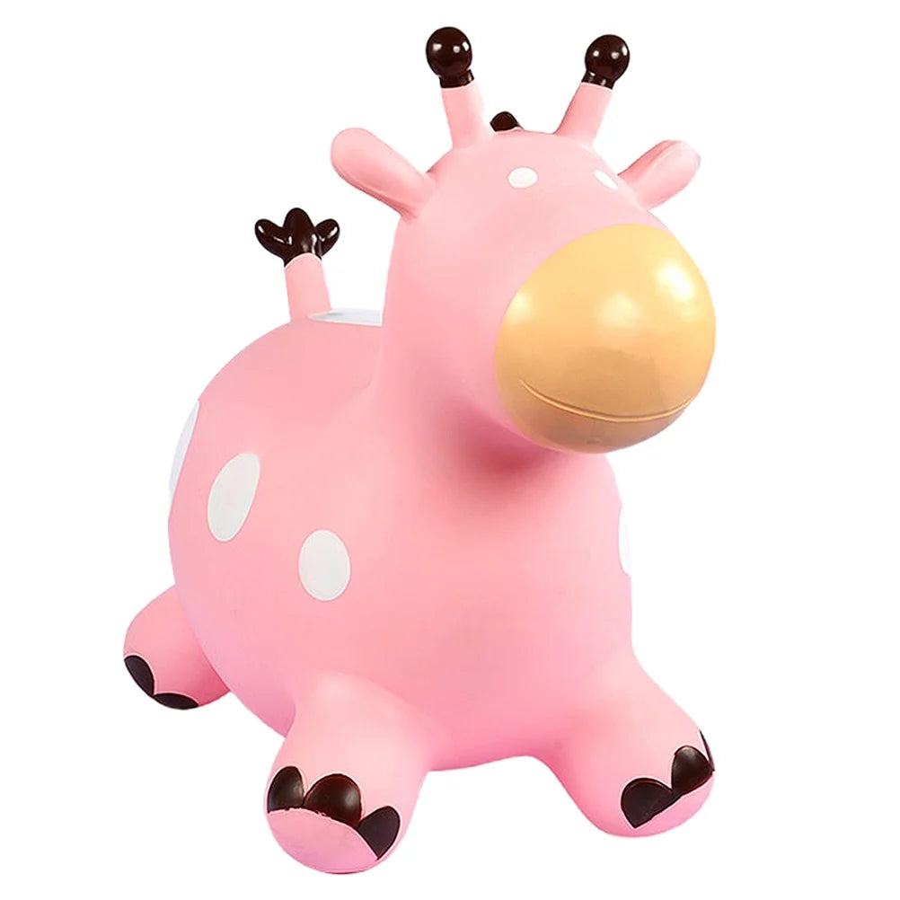 Inflatable Bouncing Horse Outdoor Toy with Air Pump (Pink) I308