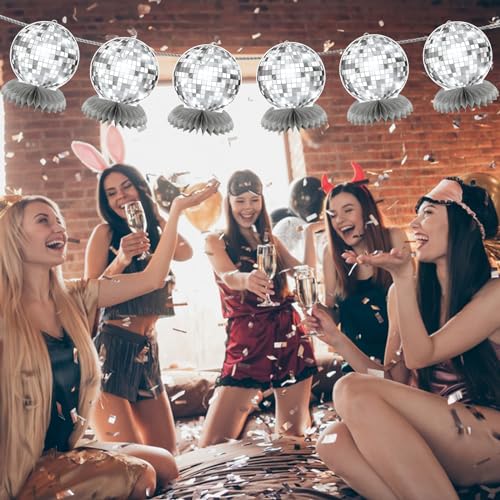Silver Flat Disco Ball Centerpieces I8712