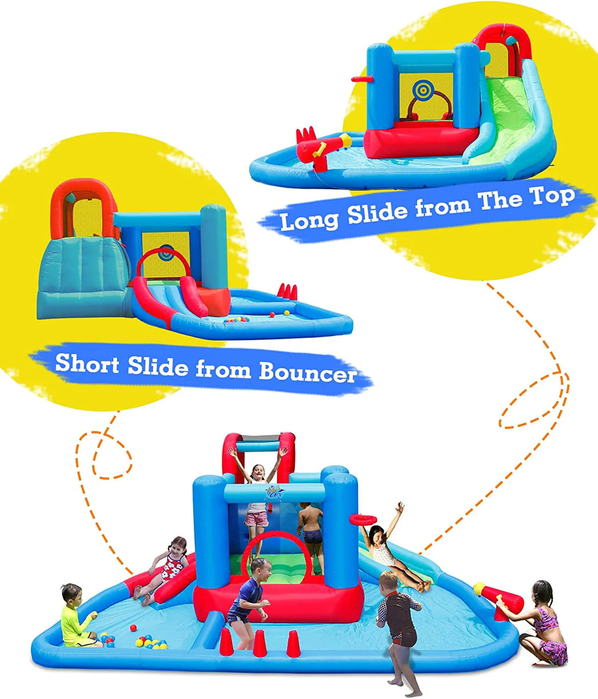 Inflatable Water Slide with Pool L69716