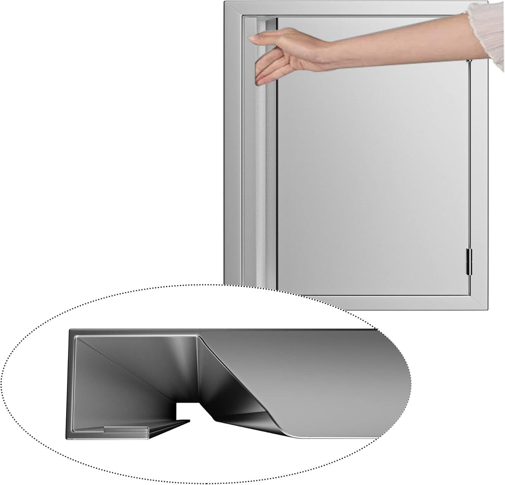 Stainless Steel BBQ Double Access Door 31W x 24H Inch E4235