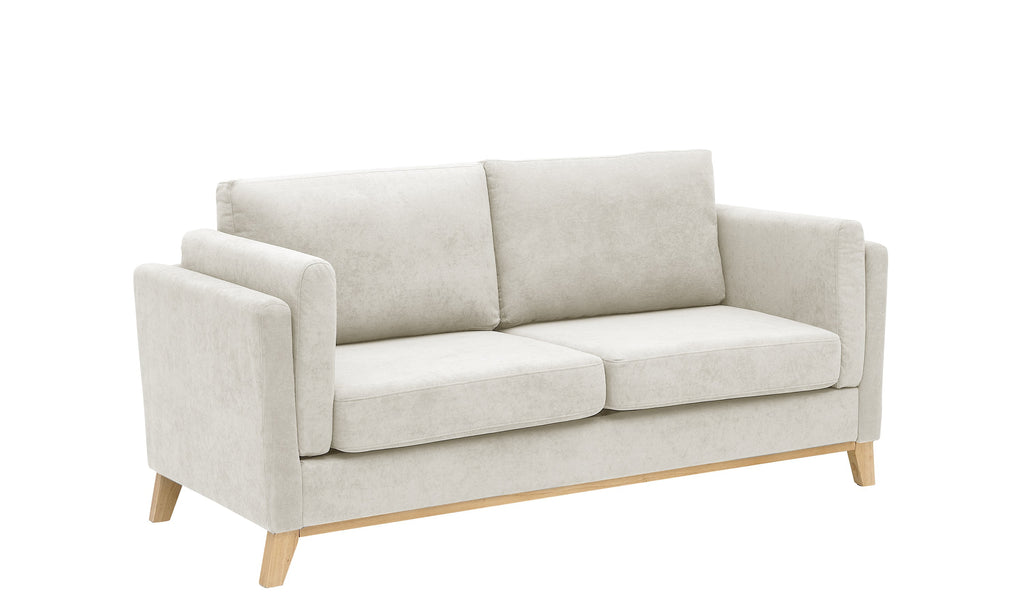 Chenille Fabric 2-Seater Upholstered Sofa Couch with Solid Wood Legs F9421