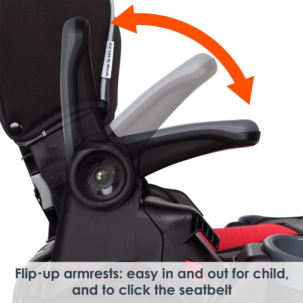 Folding High Back Booster Car Seat Red G782