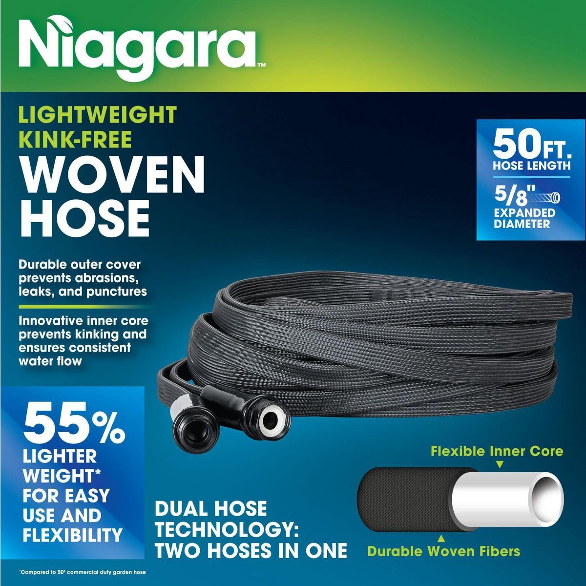 50 ft. x 5/8 in. Lightweight Kink-Free Woven Hose O23990