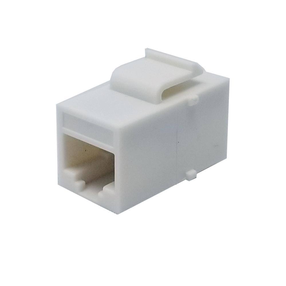 100 Pack White RJ45 Keystone Jack Inline Coupler U38889