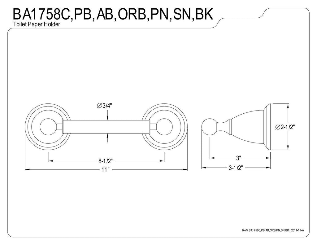 Satin Nickel Toilet Paper Holder Q39347