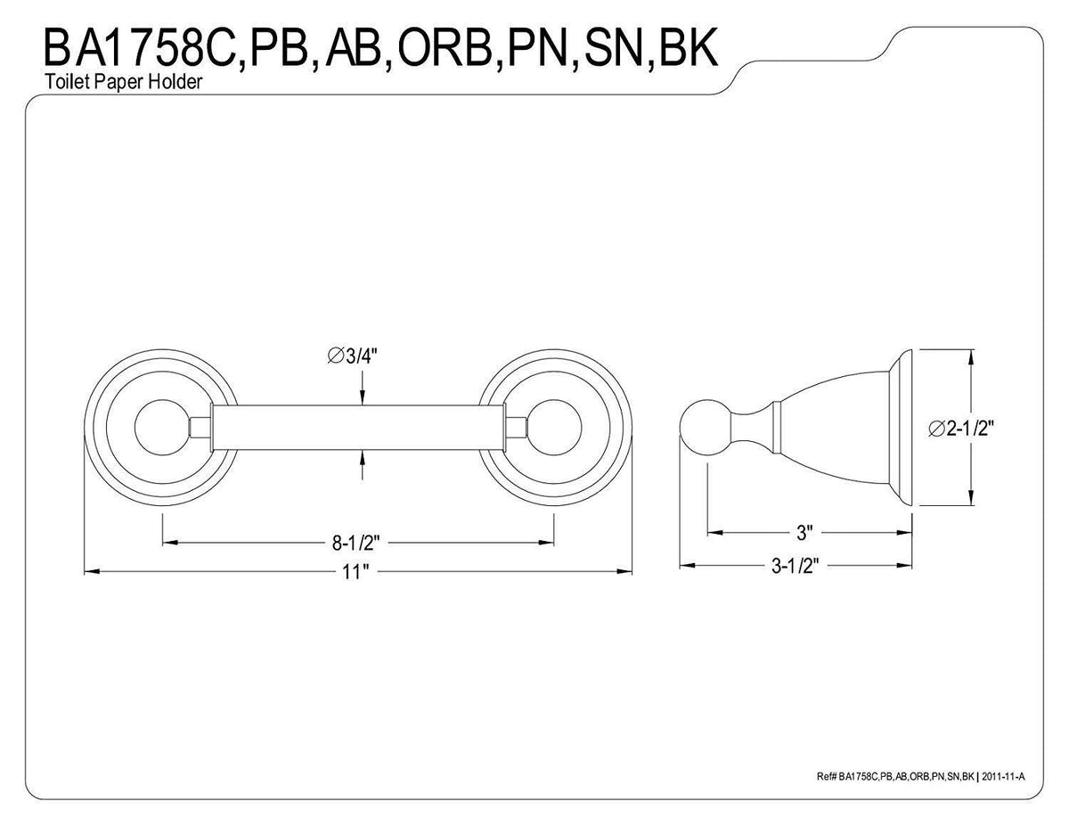 Satin Nickel Toilet Paper Holder Q39347