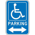 Federal Parking Handicap Sign with Legend: Handicapped Parking Double Arrow R859